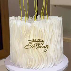 Luxury Wafer Paper Wavy Ruffle Cake