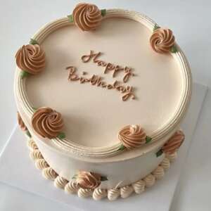 Vintage Minimalist Birthday Cake
