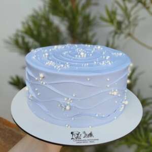Periwinkle Pearl Wave Cake