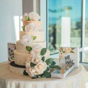 Elegant Floral Tiered Wedding Cake