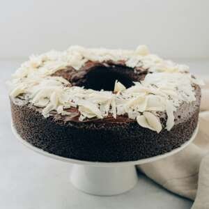 Premium Chocolate White Shavings Bundt Cake