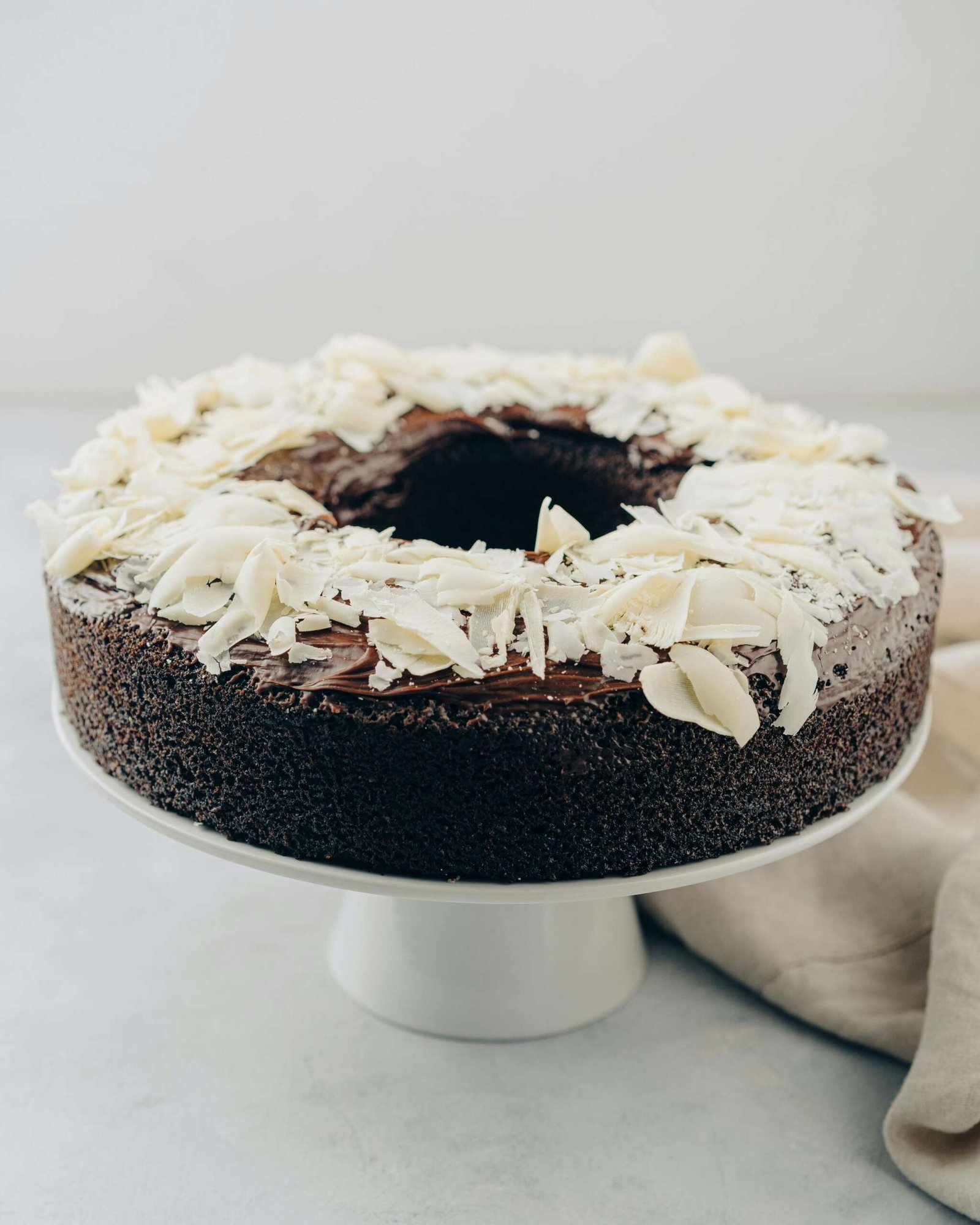 Premium Chocolate White Shavings Bundt Cake