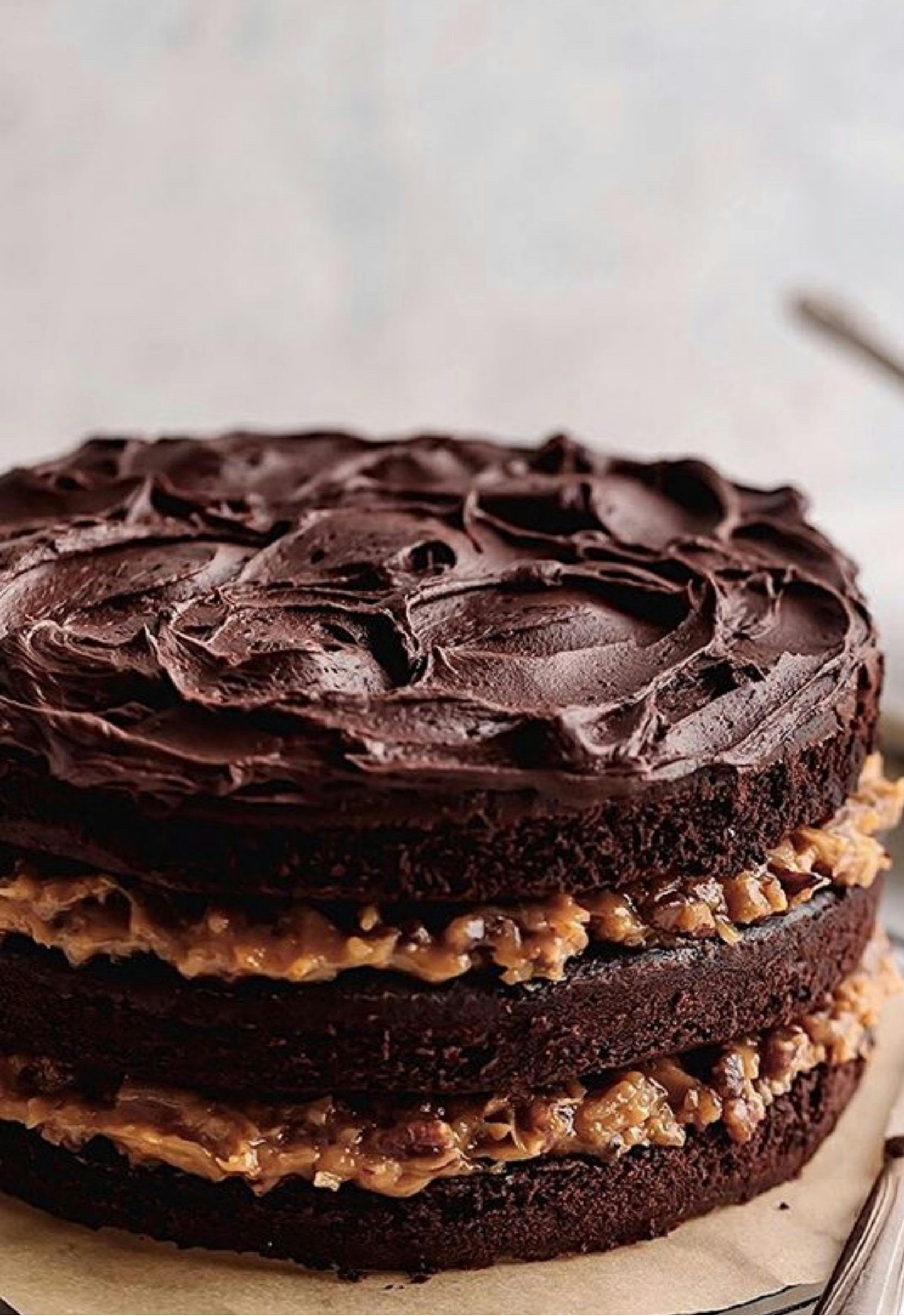 German Chocolate Pecan Coconut Cake