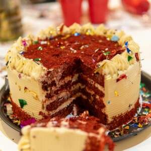 Premium Red Velvet Celebration Cake with Cream Cheese