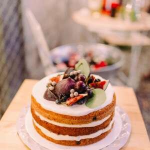 Premium Textured Blue Palette-Knife Floral Cake